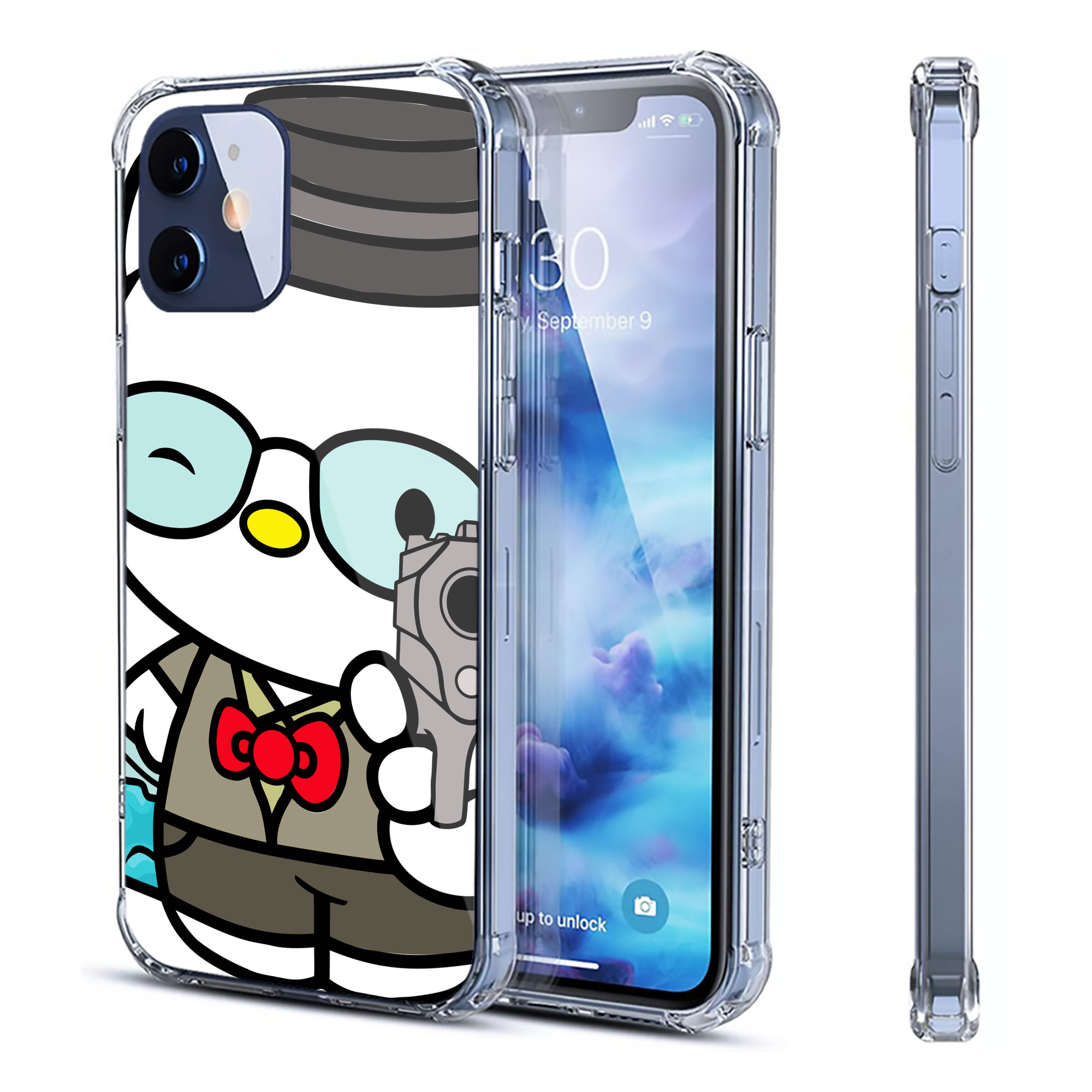 （画像用） Hello Kitty ハローキティ 【iPhone 12シリーズ対応】透明スマホケース（クリアソフトケース）